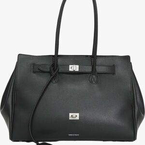 Black Leather Tote Bag